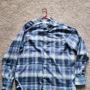 Tommy Bahama Navy and White Plaid Shirt